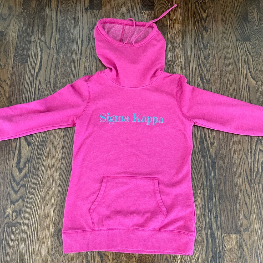 Sigma Kappa Bright Pink Sweatshirt Size Small